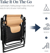 Best Choice Products Oversized Padded Zero Gravity Chair, Folding Outdoor Patio Recliner - Photo 5