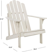 Safavieh Outdoor Topher White Wash Classic Adirondack Chair - Photo 3