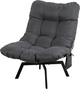 JAMFLY Rattan Swivel Chair, 360° Wicker Swivel Chairs with Thickened Cushions & Side Storage - Photo 6