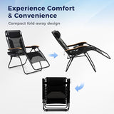 MAISON ARTS Oversized XXL Padded Zero Gravity Chair, 30" Wide Seat Foldable Patio Recliner - Photo 7