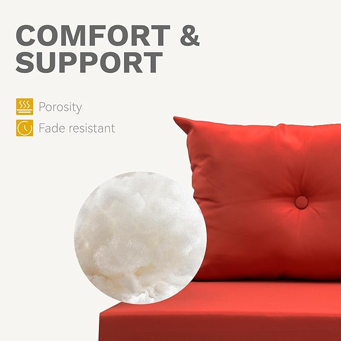 DWVO Hanging Porch Swing Chair Outdoor Wicker Rattan Patio Swing Lounge 2 Seats Cushions Capacity 530lbs for Balcony - Photo 4
