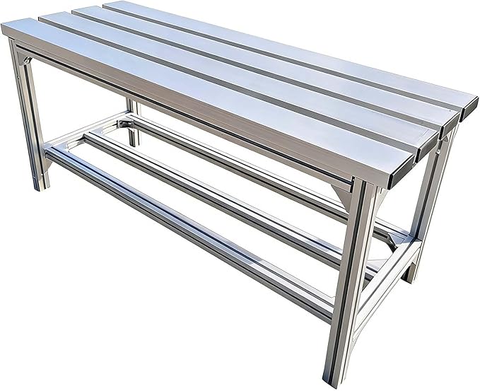 Outdoor Benches Weatherproof Porch Benches Outdoor Made of Aluminum Alloy Metal Garden Bench 2-Seater for Porch Patio Garden Lawn Balcony Backyard(120x36x45cm)