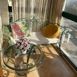 Metal Garden Bench, Country Wrought Iron Double Chair Bench, Villa Garden Courtyard Decoration Leisure Chair - Photo 5