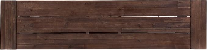 Merax 2 Pack Outdoor Acacia Wood Patio Bench, Garden Benches for Porch Park Yard Backyard Lawn, Brown+White