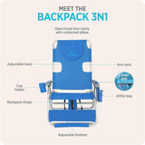 Ostrich The Backpack 3N1 Portable Chair with Cooler Bag and Reclining Lounger for Tanning, Camping, Beach - Photo 6