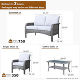 HOOOWOOO Patio Furniture Set, 4 Pieces Outdoor Conversation Set - Photo 6
