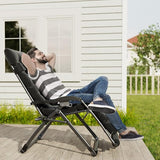 UDPATIO Oversized Zero Gravity Chair, 33In XXL Patio Reclining Chair with Cushion, Outdoor Folding Recliner with Pillows - Photo 2