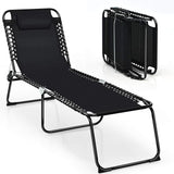 Giantex Chaise Lounge Chair Outdoor - Patio Lounge Chair w/Pillow, 4-Level Adjustable Backrest, 2-Level Footrest - Photo 1