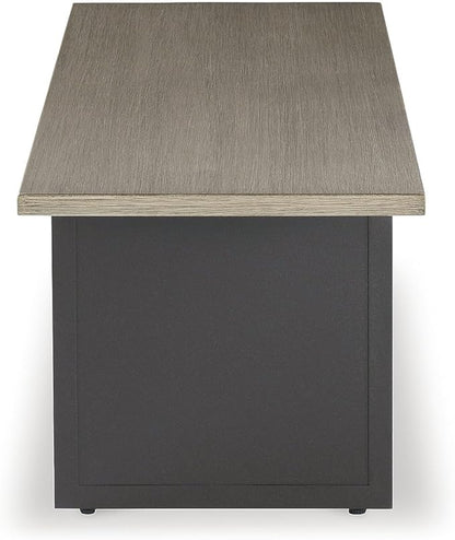 Signature Design by Ashley Bree Zee Right-Arm Facing Modern 7-Piece Outdoor Modular Seating with Tufted Cushion and 2 End Tables, Gray