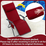 RattanView 2 Pcs Outdoor Chaise Lounge Cushion with Pillow and Side Pockets Waterproof Lounge Chair Cushions for - Photo 6