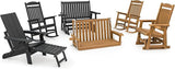 Poly Lumber Patio Glider for One Person, with Cup Holders, High Backrest and Deep Contoured Seat, HIPS Material - Photo 8