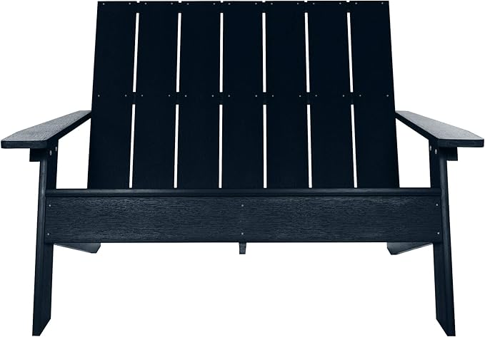 highwood Italica Modern Outdoor Adirondack Loveseat, Adult, Federal Blue