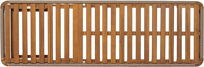 Christopher Knight Home Lamon Acacia Wood Chaise Lounge Chair Outdoor Set of 4, Woven Rope Accents - Photo 9