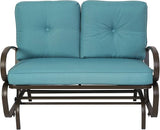 Kozyard Cozy Patio Glider Bench - Outdoor Rocking Loveseat with Sturdy Frame and Cushioned Seats for Patio - Photo 7