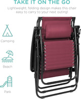 Best Choice Products Folding Zero Gravity Outdoor Recliner Patio Lounge Chair w/Adjustable Canopy Shade, Headrest - Photo 9