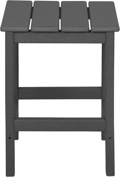 WO WESTIN OUTDOOR HDPE Laguna Outdoor Poly Adirondack Chair with Side Table, Gray