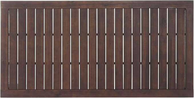 Merax Outdoor Acacia Wood Dining Table, All-Weather Patio Coffee Tables for Outside & Garden & Porch & Lawn & Backyard, Dark Brown