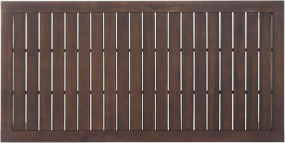 Merax Outdoor Acacia Wood Dining Table, All-Weather Patio Coffee Tables for Outside & Garden & Porch & Lawn & Backyard, Dark Brown