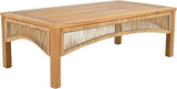 Merax 4-Pieces Outdoor Acacia Wood Patio Sectional Sofa Set, L Shape Couch with Coffee Table - Photo 7