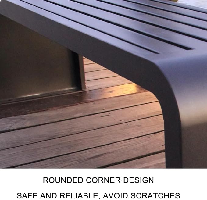 Durable Outdoor Garden Benches for Relaxing Moments - Two-Person Seat Backless Bench for Beach, Patio, Pool, or Lawn - Perfect Outdoor Furniture