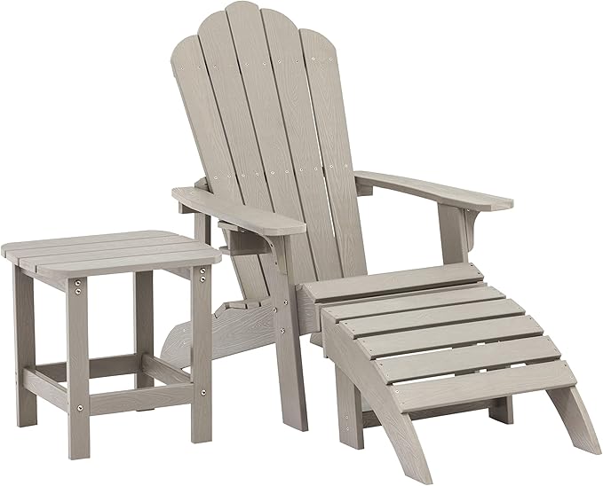 Blue Wave Ez-Care Tek-Wood™ Adirondack Chair - Slate Grey