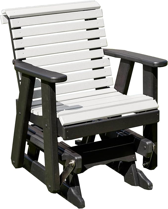 Amish Craftsmanship Made in USA 2FT Heavy Duty Poly Lumber Wood Porch Patio Glider HDPE with No Wood fibers Lancaster - Photo 1