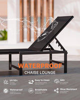 Chaise Lounge Chair Outdoor, Aluminum Patio Lounge Chairs - Photo 6