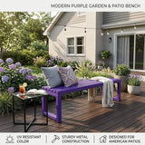 Outdoor Garden Bench, 3.3ft 3.9ft 4.9ft 5.9ft Metal Patio Benches Weatherproof Outside Backless Bench Front Porch Seat - Photo 8