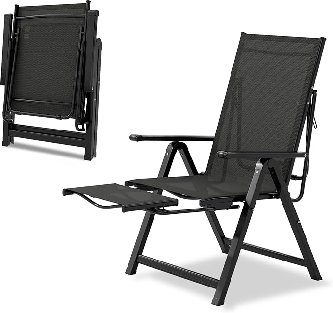 Outdoor Lounge Chairs, Patio Folding Chairs for Outside - Photo 1