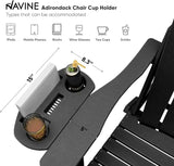 Adirondack Chair Set of 6, HDPE Folding Adirondack Chair with Multifunctional Cup Holder - Photo 7