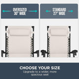 Best Choice Products 30” Wide Folding Zero Gravity Outdoor Recliner Patio Lounge Chair w/Adjustable Canopy Shade - Photo 4