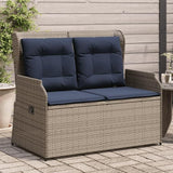 2-Seater Reclining Patio Bench with Cushions, Adjustable Garden Loveseat - Photo 1