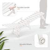 LUE BONA Chaise Lounge Chair with Table, 3-Piece, HDPS Chaise Lounger, 5 Positions Adjustable Lounge Chairs - Photo 5