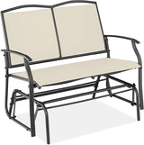 Best Choice Products 2-Person Outdoor Patio Swing Glider Steel Bench Loveseat Rocker for Deck, Porch w/Textilene Fabric - Photo 1