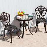 Outdoor Dining Chair Cast Aluminum Patio Chairs Set of 2 All-Weather Patio Dining Chair with Adjustable Feet for - Photo 2