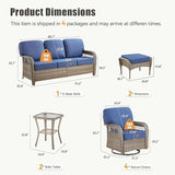 9 Pieces Outdoor Furniture Set - Photo 2