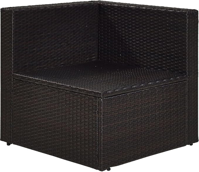 Crosley Furniture Palm Harbor Corner Outdoor Sectional Chair, Wicker Patio Chairs for Porch, Deck, Backyard - Photo 7