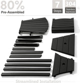 PASAMIC Tall Adirondack Chairs Set of 4, All-Weather HDPE Patio Chairs with Double Connecting Trays - Photo 7