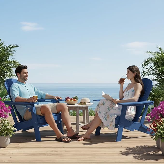 GLANC Folding Adirondack Chair Set of 2 - Photo 2