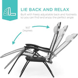 Best Choice Products Set of 2 Adjustable Steel Mesh Zero Gravity Lounge Chair Recliners w/Pillows and Cup Holder Trays - Photo 4