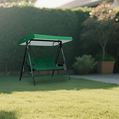 3 Seat Patio Swing Canopy Replacement 75" x 47", Heavy Duty Waterproof Outdoor Swing Cover with UV Protection for Porch Garden Backyard Bench Swing (Green)