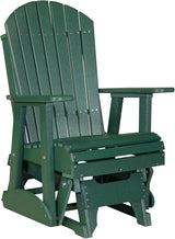 LuxCraft 2' Adirondack Glider Chair, Outdoor Patio Rocking Glider, Gliding Rocker for Outside (Green) - Photo 1