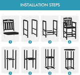 Ciokea 3-Pcs Bistro Table and Chairs - Photo 9