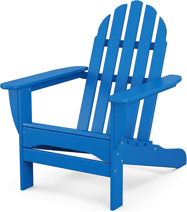 POLYWOOD AD4030PB Classic Outdoor Adirondack Chair, Pacific Blue - Photo 1