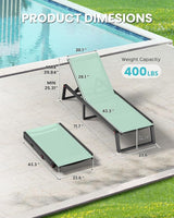Aluminum Chaise Lounge Chair Outdoor - Photo 2