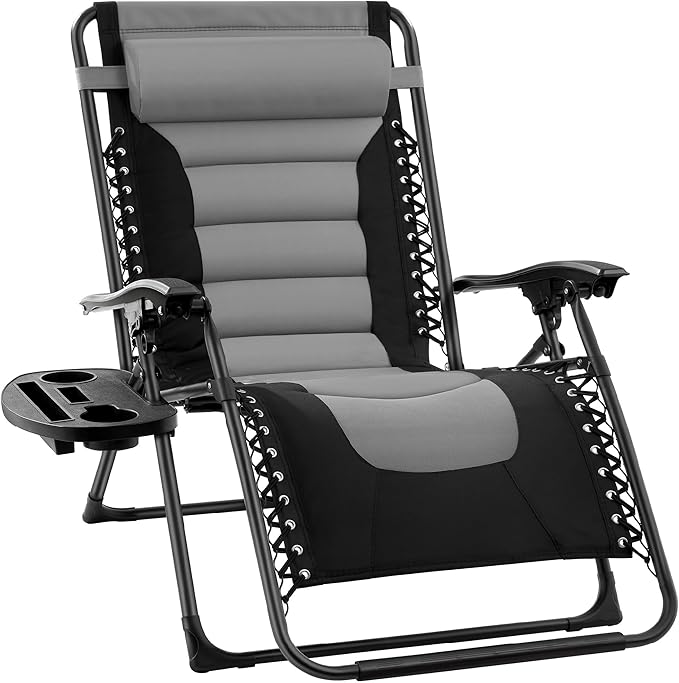 Best Choice Products Oversized Padded Zero Gravity Chair, Folding Outdoor Patio Recliner - Photo 1