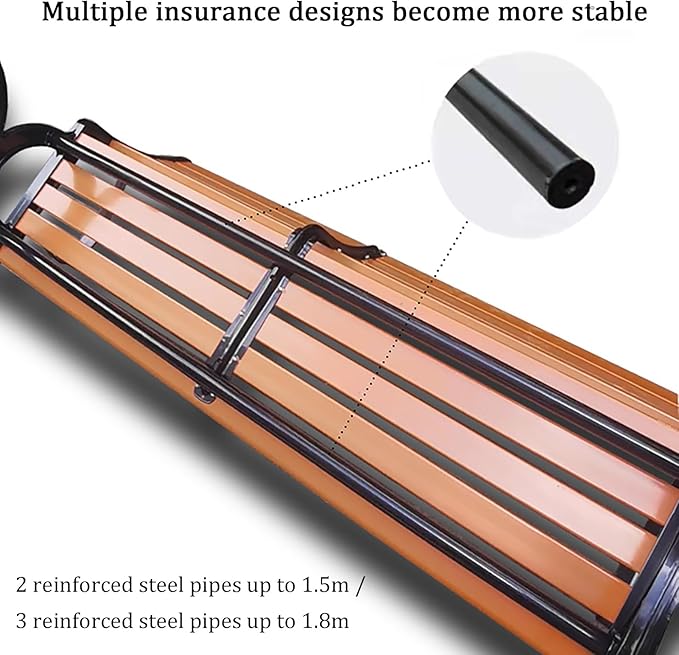 Outdoor Garden Benches, Metal Garden Bench, 2-3 Person Seat Loveseat Chairs Patio Bench Chair with Backrest,Solid Wood slatted seat and Galvanized Frame,300kg Weight Capacity(150x43x72cm)