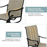 Patio Swivel Chairs Set of 4, Outdoor Dining Chairs with High Back - Photo 5