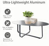 All-Weather Aluminum Outdoor Coffee Table | Modern & Durable Patio Furniture | Perfect for Balcony, Garden, and Poolside - Photo 4