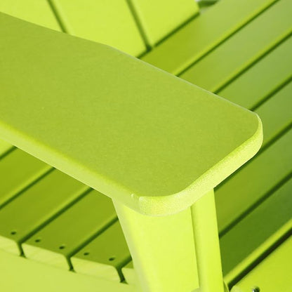 WO WESTIN OUTDOOR HDPE Laguna Outdoor Rocking Poly Adirondack Chair (Set of 2), Lime